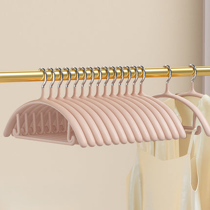 Premium Velvet Hangers, Heavyduty- Non Slip No Shoulder Bump Suit Hanger - Chrome Hooks,Space Saving Round Clothes Hanger for Coat,Sweater,Jackets,Pants,Household Silicone Clothes Hanger ( 10 Pack) Beige.