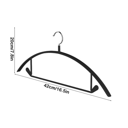 Premium Velvet Hangers, Heavyduty- Non Slip No Shoulder Bump Suit Hanger - Chrome Hooks,Space Saving Round Clothes Hanger for Coat,Sweater,Jackets,Pants,Household Silicone Clothes Hanger ( 10 Pack) Black.