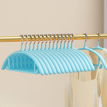 Premium Velvet Hangers, Heavyduty- Non Slip No Shoulder Bump Suit Hanger - Chrome Hooks,Space Saving Round Clothes Hanger for Coat,Sweater,Jackets,Pants,Household Silicone Clothes Hanger ( 10 Pack) Blue.