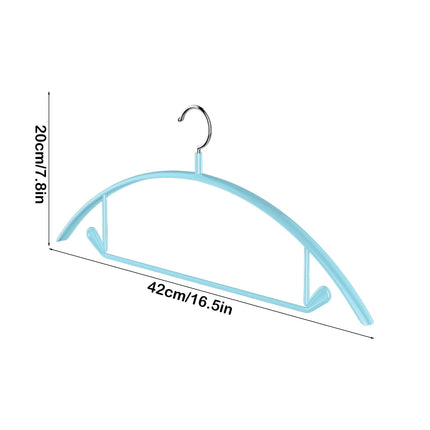 Premium Velvet Hangers, Heavyduty- Non Slip No Shoulder Bump Suit Hanger - Chrome Hooks,Space Saving Round Clothes Hanger for Coat,Sweater,Jackets,Pants,Household Silicone Clothes Hanger ( 10 Pack) Blue.