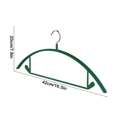 Premium Velvet Hangers, Heavyduty- Non Slip No Shoulder Bump Suit Hanger - Chrome Hooks,Space Saving Round Clothes Hanger for Coat,Sweater,Jackets,Pants,Household Silicone Clothes Hanger ( 10 Pack) Green.
