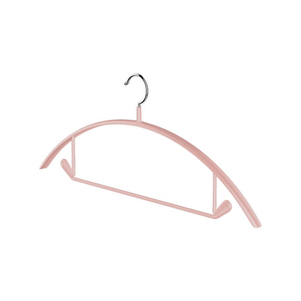 Premium Velvet Hangers, Heavyduty- Non Slip No Shoulder Bump Suit Hanger - Chrome Hooks,Space Saving Round Clothes Hanger for Coat,Sweater,Jackets,Pants,Household Silicone Clothes Hanger ( 10 Pack) Pink.