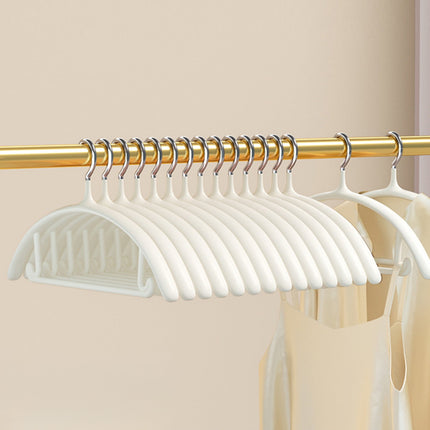 Premium Velvet Hangers, Heavyduty- Non Slip No Shoulder Bump Suit Hanger - Chrome Hooks,Space Saving Round Clothes Hanger for Coat,Sweater,Jackets,Pants,Household Silicone Clothes Hanger ( 10 Pack) White.