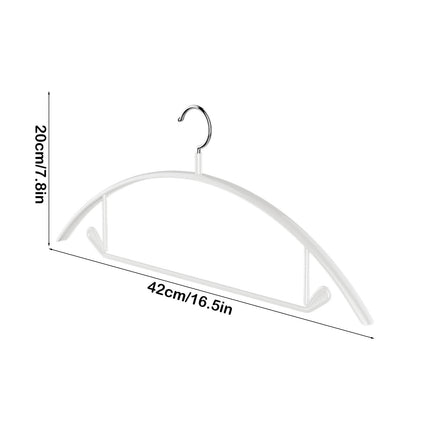Premium Velvet Hangers, Heavyduty- Non Slip No Shoulder Bump Suit Hanger - Chrome Hooks,Space Saving Round Clothes Hanger for Coat,Sweater,Jackets,Pants,Household Silicone Clothes Hanger ( 10 Pack) White.
