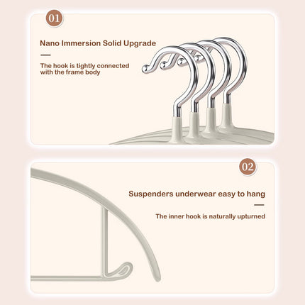 Premium Velvet Hangers, Heavyduty- Non Slip No Shoulder Bump Suit Hanger - Chrome Hooks,Space Saving Round Clothes Hanger for Coat,Sweater,Jackets,Pants,Household Silicone Clothes Hanger ( 10 Pack) White.
