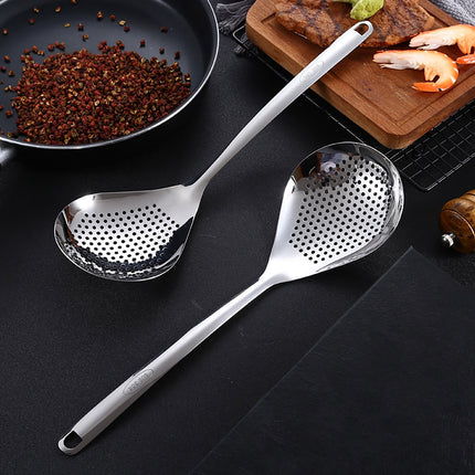 1 Pcs Skimmer Slotted Cooking Spoon,Kitchen Stainless Steel Slotted Spoon,13.97 Inch Skimmer Frying Spoon For Draining & Serving,Spoon With Holes,Slotted Spoons For Cooking,Kitchen Utensil,Silver.