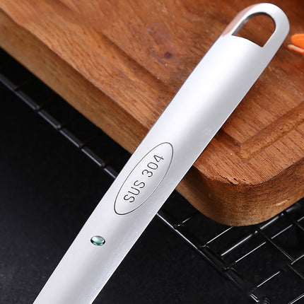 1 Pcs Skimmer Slotted Cooking Spoon,Kitchen Stainless Steel Slotted Spoon,13.97 Inch Skimmer Frying Spoon For Draining & Serving,Spoon With Holes,Slotted Spoons For Cooking,Kitchen Utensil,Silver.