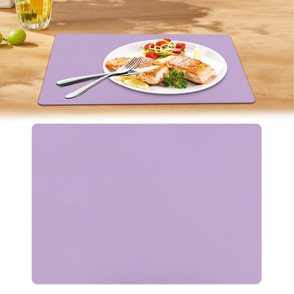 1 Pcs Placemats,Plastic Table Mats,16.93X11.81 Inch Rectangle Heat-Resistant Place Mat,Water-Proof Non-Slip Dining Table Mats,Wipeable Washable Placemats,Place Mats For Kitchen Table,Yellow Purple.
