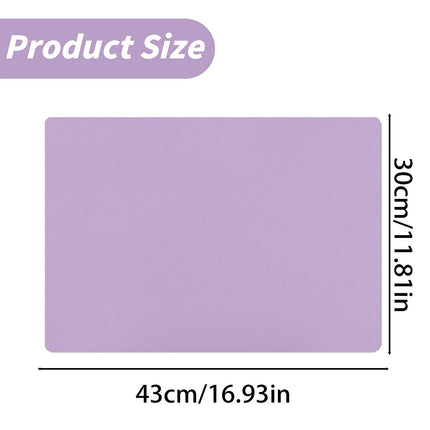 1 Pcs Placemats,Plastic Table Mats,16.93X11.81 Inch Rectangle Heat-Resistant Place Mat,Water-Proof Non-Slip Dining Table Mats,Wipeable Washable Placemats,Place Mats For Kitchen Table,Yellow Purple.