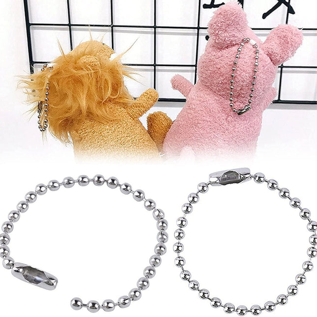 Dog Tag Chain Ball Chain Necklace Bulk, Military Blank Dog Tag Necklace for Men, Beaded Necklace Chains for Jewelry Making DIY Crafts,Silver Nickel Plated Metal 2.4mm Ball Bead Chain(100-Pack ) D.