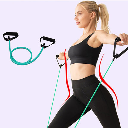 Resistance Bands with Handles, Exercise Bands with Handles, Single Resistance Bands for Resistance Training, Physical Therapy,Home Workouts, Fitness, Pilates,Shoulder And Neck Stretching Equipment Green.