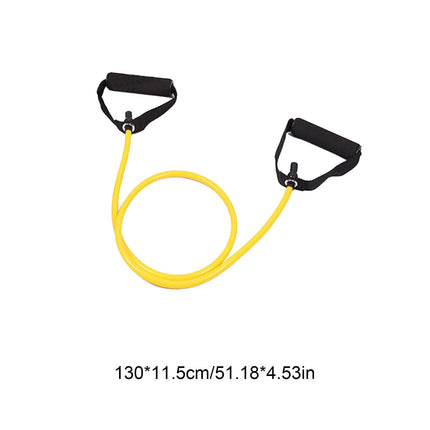 Resistance Bands with Handles, Exercise Bands with Handles, Single Resistance Bands for Resistance Training, Physical Therapy,Home Workouts, Fitness, Pilates,Shoulder And Neck Stretching Equipment Yellow.