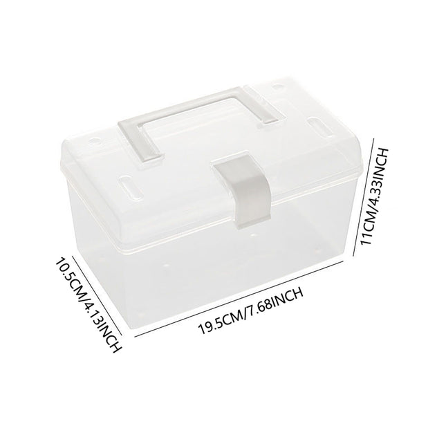 Plastic Storage Bins With Lid and Handle, Plastic Latch Storage Box, Stackable Storage Container, Small Plastic Storage Basket, Cute Organizer Box for Home, Office, 1 Pcs, 7.68x4.13x4.33 7.68" x 4.13" x 4.33" Clear.