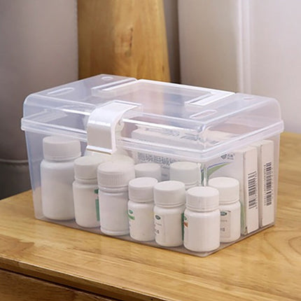 Plastic Storage Bins With Lid and Handle, Plastic Latch Storage Box, Stackable Storage Container, Small Plastic Storage Basket, Cute Organizer Box for Home, Office, 1 Pcs, 7.68x4.13x4.33 9.06" x 4.53" x 3.74" Clear.