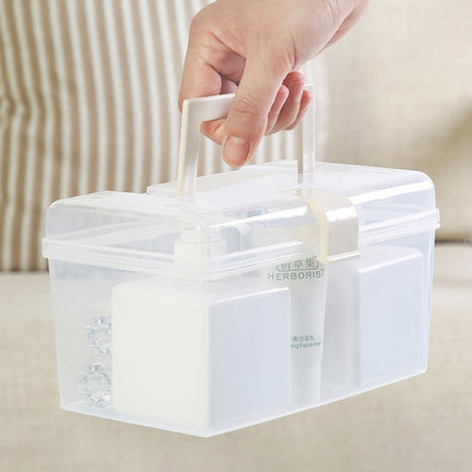 Plastic Storage Bins With Lid and Handle, Plastic Latch Storage Box, Stackable Storage Container, Small Plastic Storage Basket, Cute Organizer Box for Home, Office, 1 Pcs, 7.68x4.13x4.33 9.06" x 4.53" x 3.74" Clear.