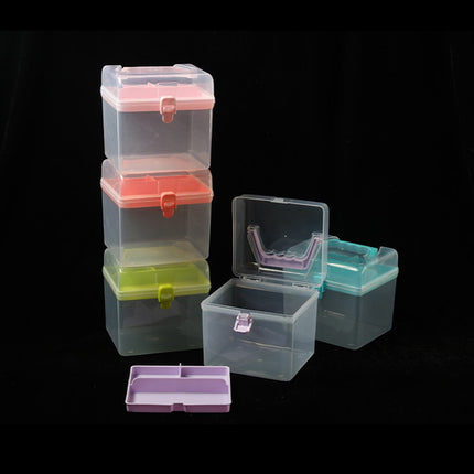 Plastic Storage Bins With Lid and Handle, Plastic Latch Storage Box, Stackable Storage Container, Small Plastic Storage Basket, Cute Organizer Box for Home, Office, 1 Pcs, 7.68x4.13x4.33 6.29" x 5.51" Light Blue.