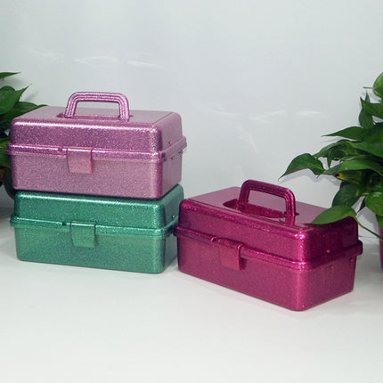 Plastic Storage Bins With Lid and Handle, Plastic Latch Storage Box, Stackable Storage Container, Small Plastic Storage Basket, Cute Organizer Box for Home, Office, 1 Pcs, 7.68x4.13x4.33 12.99" x 5.7" x 7.67" Red.