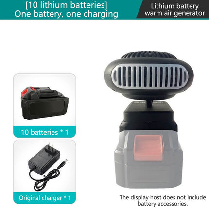 Portable Lithium Battery Fan with 3-in-1 Heating and Defogging,Large-Capacity Battery for Home,Car,or Outdoors,Safe Overheat Protection with Multiple Settings,Provides Instant Warmth Anywhere Section B10 (UK regulations).