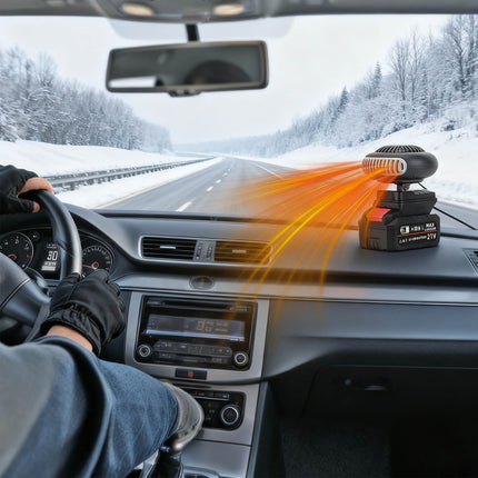 Portable Lithium Battery Fan with 3-in-1 Heating and Defogging,Large-Capacity Battery for Home,Car,or Outdoors,Safe Overheat Protection with Multiple Settings,Provides Instant Warmth Anywhere Section B10 (UK regulations).