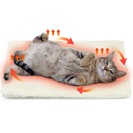 Self Warming Cat Dog Bed with Heat Storage Aluminum Foil,Machine Washable Pet Mat for Indoor Outdoor Use,No Electricity Needed for Cozy Warmth,Suitable for Pets Up to 25 Pounds.