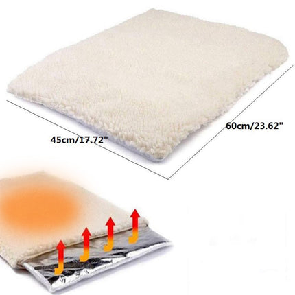 Self Warming Cat Dog Bed with Heat Storage Aluminum Foil,Machine Washable Pet Mat for Indoor Outdoor Use,No Electricity Needed for Cozy Warmth,Suitable for Pets Up to 25 Pounds.