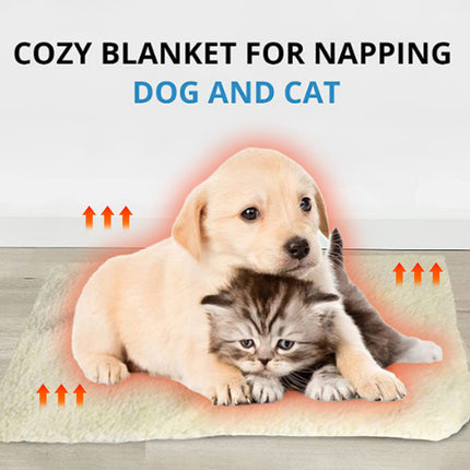 Self Warming Cat Dog Bed with Heat Storage Aluminum Foil,Machine Washable Pet Mat for Indoor Outdoor Use,No Electricity Needed for Cozy Warmth,Suitable for Pets Up to 25 Pounds.