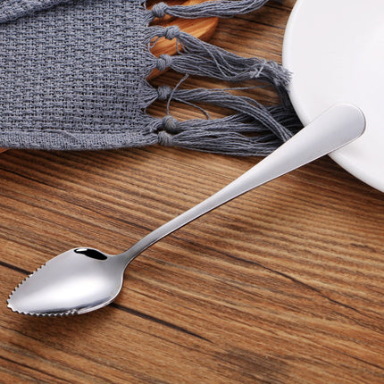 2 Pcs Grapefruit Spoons,Serrated Edge Stainless Steel Spoons,Stainless Steel Fruit Spoon,Dessert Spoons,Serrated Edge Spoons For Easily Cut Fruit,Dessert Cheese Vegetables Kitchen Tool 2 PCS.