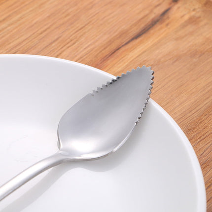 2 Pcs Grapefruit Spoons,Serrated Edge Stainless Steel Spoons,Stainless Steel Fruit Spoon,Dessert Spoons,Serrated Edge Spoons For Easily Cut Fruit,Dessert Cheese Vegetables Kitchen Tool 2 PCS.