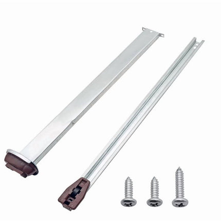 Drawer Metal Slides,Drawer Slides Center Track for Rails Kit,15 Inch Drawer Metal Slides with Stop and Roller,Replacement for Dresser Nightstand Wardrobe Cabinet Drawer Tracks and Rails Kits(Silver) Silver.