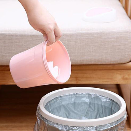Mini Desk Trash Can with Swing Lid,Tiny Countertop Garbage Bin Portable Waste Basket for Desktop Home Office&Desktop Garbage Can Trash Waste Bin Basket Dustbin Container Home Car for Green.