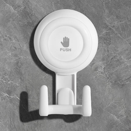 Powerful Suction Cup Shower Hooks for Towel, Loofah, 360° Rotatable Damage-free Hanging Versatile Wall Hooks for Inside Bathroom, Decoration, Removable Suction Holders, 1 Pcs, 4.37x2.67x1.81 4.37" x 2.67" x 1.81" White.