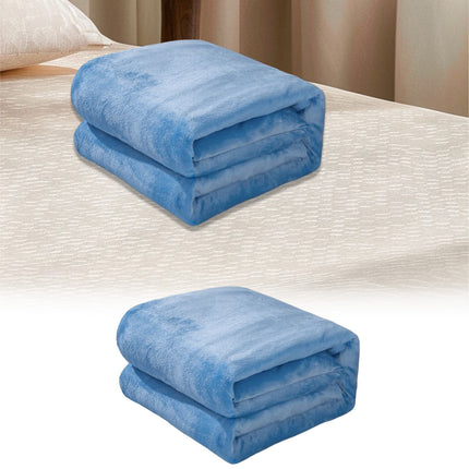 Fleece Throw Blanket for Couch,Super Soft Fuzzy Flannel Throw for Sofa, Luxury Plush Microfiber Bed Blanket, Cozy Home Decorative Velvet Gift Blanket,Fuzzy and Anti-Static(Grey 70x100cm) Blue2 70x100cm.