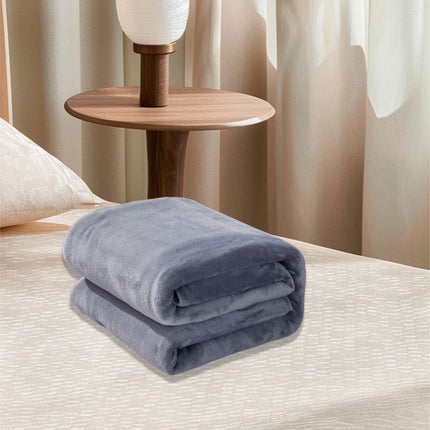 Fleece Throw Blanket for Couch,Super Soft Fuzzy Flannel Throw for Sofa, Luxury Plush Microfiber Bed Blanket, Cozy Home Decorative Velvet Gift Blanket,Fuzzy and Anti-Static(Grey 70x100cm) Grey 70x100cm.
