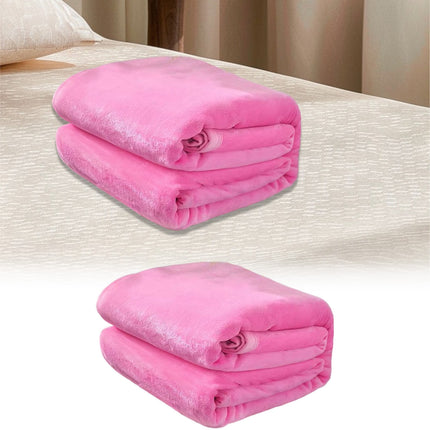 Fleece Throw Blanket for Couch,Super Soft Fuzzy Flannel Throw for Sofa, Luxury Plush Microfiber Bed Blanket, Cozy Home Decorative Velvet Gift Blanket,Fuzzy and Anti-Static(Grey 70x100cm) Pink 70x100cm.