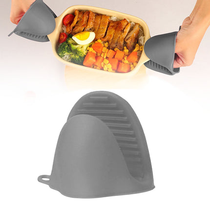 Oven Mitts Heat Resistant, Mini Oven Mitts, Mini Silicone Oven Gloves,Pinch Grips Mitts Potholder for Kitchen Cooking & Baking, 1 Pcs, 3.93x3.35 7.16" x 5.35" x 8.85" Grey.