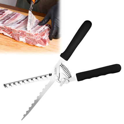 Rib Membrane Remover, Stainless Steel Cooking Accessories, Ergonomic BBQ Accessories, Dishwasher Safe Grilling Accessories, Barbecue Tool Set - Gift for Men, 1 Pcs, 11.0x1.5 11.0" x 1.5" Black.