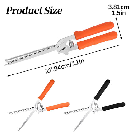 Rib Membrane Remover, Stainless Steel Cooking Accessories, Ergonomic BBQ Accessories, Dishwasher Safe Grilling Accessories, Barbecue Tool Set - Gift for Men, 1 Pcs, 11.0x1.5 11.0" x 1.5" Black.