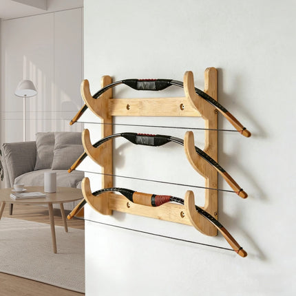 Bow Rack, Wall Mount Sword Holder, Wooden Wall Mount Bow Hanger Heavy Duty Archery Bows Wall Holder for Compound & Recurve Bows, Only Rack, 1 Pcs, 15.35x11.81x1.57 15.35" x 11.81" x 1.57" Beige.