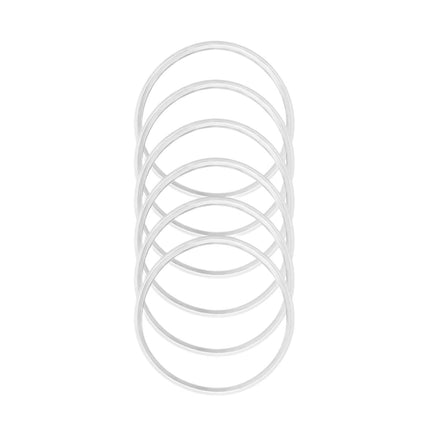 30 oz Replacement Rubber Lid Ring, 3.15 Inch Diameter Gasket Seals, White Lid Gasket Rings for Insulated Stainless Steel Tumbler, 6 Pcs 3.15" Clear*6.