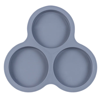 1 Pcs Silicone Egg Cups for Air Fryer,3-Cavity Cupcake Baking Tray,Round Silicone Baking Tools,Round Silicone Ramekins,for Sandwiches,Non-Stick Tray for Baking Accessories,(Dark Gray,9.06x8.46 in) Dark Gray.