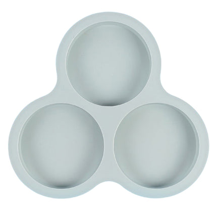 1 Pcs Silicone Egg Cups for Air Fryer,3-Cavity Cupcake Baking Tray,Round Silicone Baking Tools,Round Silicone Ramekins,for Sandwiches,Non-Stick Tray for Baking Accessories,(Dark Gray,9.06x8.46 in) Gray.