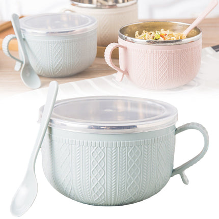 5.5'x3.74' Soup Mugs with Handles,Food Grade Heat-Resistant Bowl,Plastic Bowls Mugs with Handles for Coffee Cereal Snacks,Microwave and Dishwasher Safe Soup Cups for Cereal,Coffee,Travel(Pink) Green.