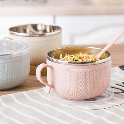 5.5'x3.74' Soup Mugs with Handles,Food Grade Heat-Resistant Bowl,Plastic Bowls Mugs with Handles for Coffee Cereal Snacks,Microwave and Dishwasher Safe Soup Cups for Cereal,Coffee,Travel(Pink) Green.