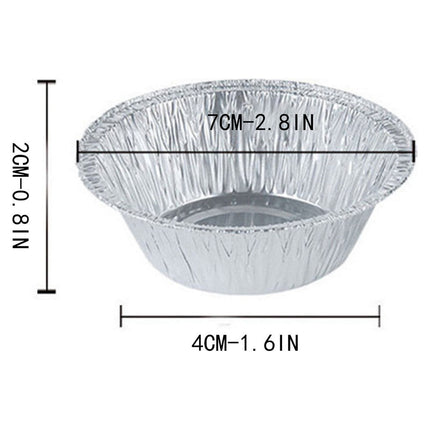 100 PCS Disposable Aluminum Foil Baking Cups,7x4x2cm Muffin and Cookie Molds,Oven Safe and No Cleaning Needed,Perfect for Cupcakes,Tartlets,and Party Treats,Convenient and Hygienic.