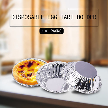 100 PCS Disposable Aluminum Foil Baking Cups,7x4x2cm Muffin and Cookie Molds,Oven Safe and No Cleaning Needed,Perfect for Cupcakes,Tartlets,and Party Treats,Convenient and Hygienic.
