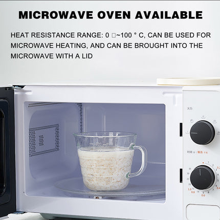 Transparent Glass Measuring Cup for Baking,Microwave-Safe with Handle and Graduated Marks,High Borosilicate Material and Heat-Resistant,Ideal for Kitchen,Mixing,or Cooking..