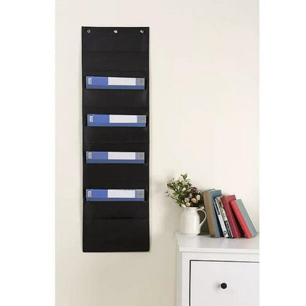 1 Pcs Hanging Wall File Organizer,10 Pocket Storage Pocket Charts,Hanging Wall File Organizer for File Folders,File Pocket Chart,Versatile Wall Hanging File Folder Organizer,(Black,9.84x14.96 in) Black.