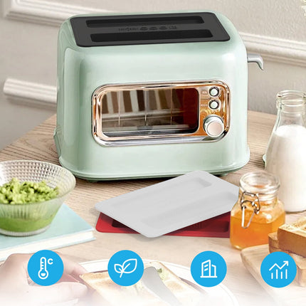 CCMAOLU Silicone Toaster Cover 2 Slice Wide Slot,Reusable Heat Resistance Bread Machine Topper Cover,Dirt Proof Sandwich Accessories That Fit Most Toasters,Simple Design Easy to Clean & Wipe White.