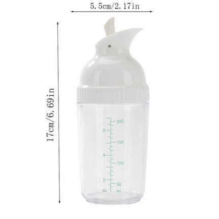 CCMAOLU Salad Dressing Shaker Container,Leak Proof Kitchen Bottle with Dripless Pour & Soft Grip,BPA Free Plastic Design for Sauces,Oil & Homemade Dressings,Easy Cleaning & Operation white.