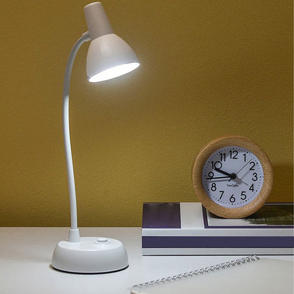 CCMAOLU Cute Pink Desk Lamp with USB Charging Port,Dimmable LED Table Lamp for Home Office,Flexible Neck Reading Light with Auto Dimming,Power Adapter Included,LED Eye Protection Table Lamp White.